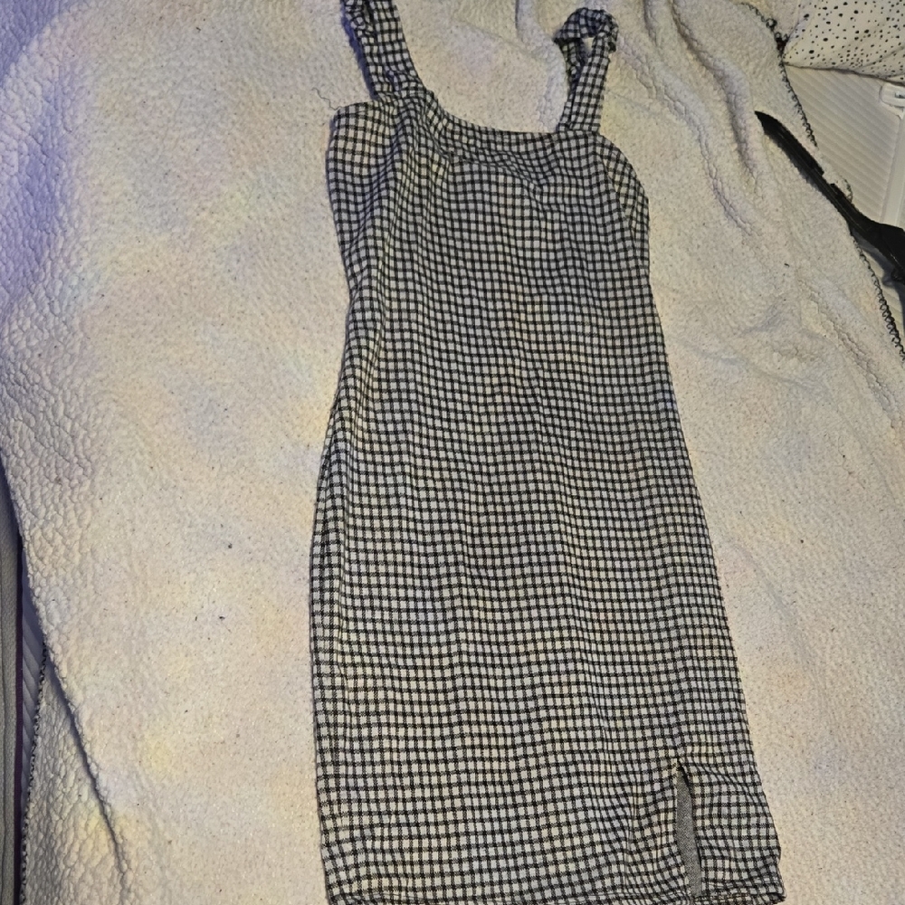 Rue21 Black and White Grid Mini Dress